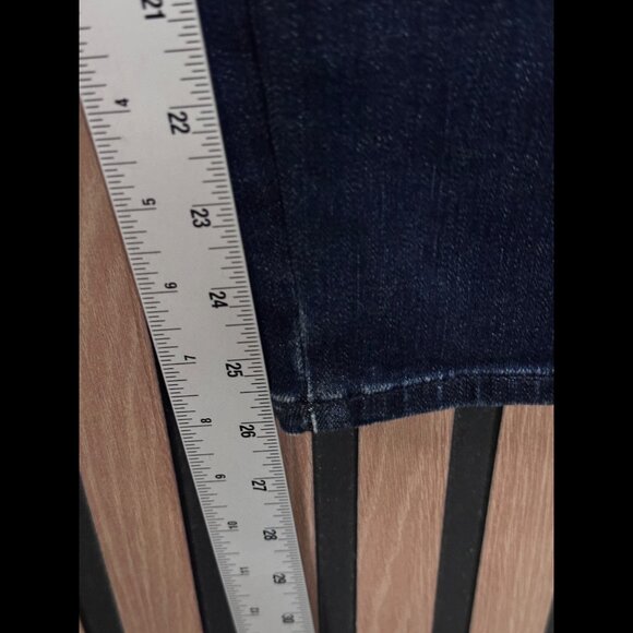 New J Brand Jeans 26 Blue Dark Wash Natasha Sky High Skinny Crop Exposed Button - Picture 5 of 10